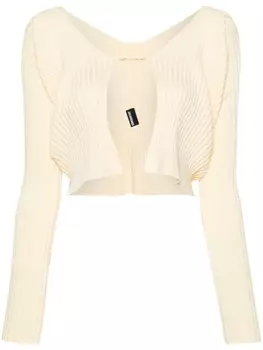 Jacquemus кардиган Le Maille Pralu в рубчик, желтый