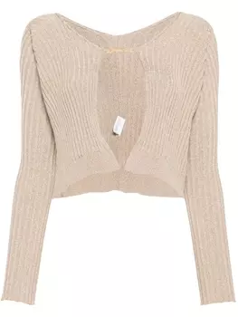 Jacquemus кардиган Pralu с люрексом, золотой