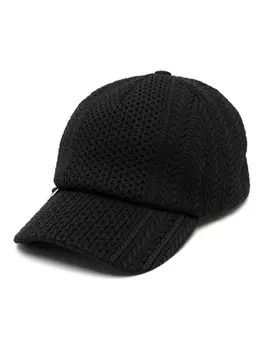 Jacquemus кепка La Casquette Belo фактурной вязки, черный