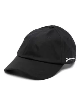 Jacquemus кепка La Casquette с вышитым логотипом, черный