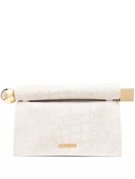 Jacquemus клатч La Pochette Rond Carre, нейтральный цвет