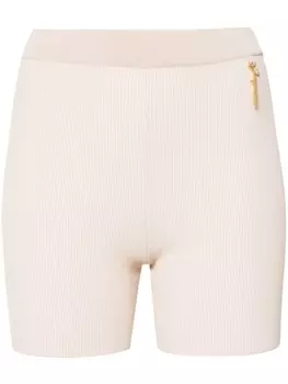 Jacquemus короткие шорты Pralu с логотипом, нейтральный цвет