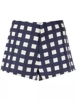 Jacquemus короткие шорты в клетку, синий