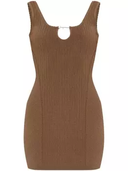 Jacquemus короткое платье, коричневый