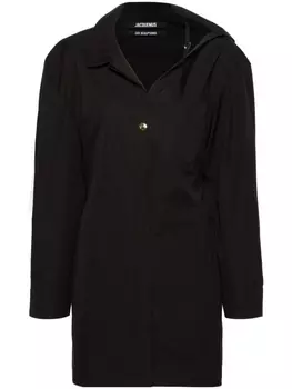 Jacquemus короткое платье-рубашка асимметричного кроя, черный