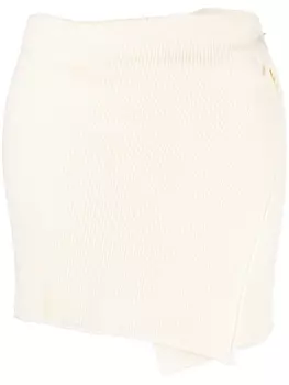 Jacquemus махровая юбка мини, нейтральный цвет
