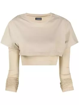 Jacquemus многослойная футболка, нейтральный цвет