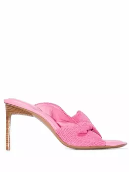 Jacquemus мюли Bagnu 80 с дутыми вставками, розовый