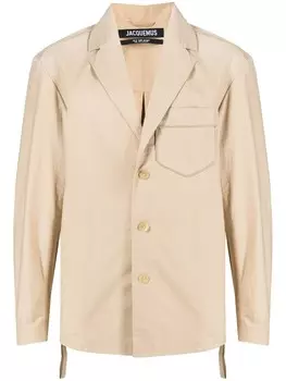 Jacquemus однобортный пиджак, коричневый