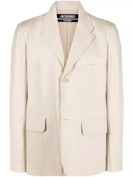 Jacquemus однобортный пиджак, нейтральный цвет
