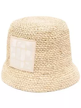 Jacquemus панама Le Bob Ficiu, нейтральный цвет