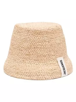 Jacquemus панама Le bob Raphia, нейтральный цвет