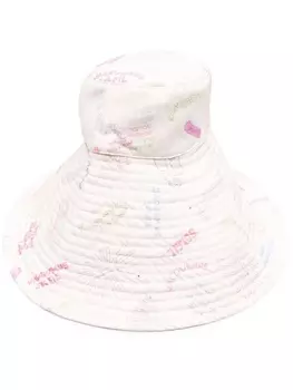 Jacquemus панама с логотипом, нейтральный цвет