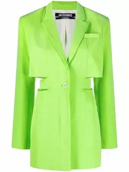 Jacquemus платье Bari строгого кроя, зеленый