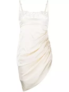 Jacquemus платье La Saudade асимметричного кроя, нейтральный цвет