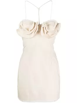 Jacquemus платье мини La robe Artichaut, нейтральный цвет