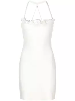 Jacquemus платье мини La Robe Maille Croissant, белый