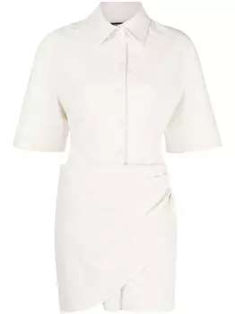 Jacquemus платье-рубашка La robe Camisa, нейтральный цвет