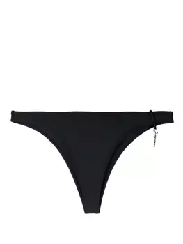 Jacquemus плавки бикини с подвеской-логотипом, черный