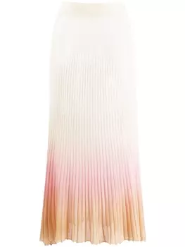 Jacquemus плиссированная трикотажная юбка Helado с эффектом деграде, нейтральный цвет