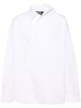Jacquemus поплиновая рубашка Cuadro, белый