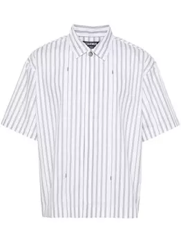 Jacquemus поплиновая рубашка Le Chemise в полоску, белый