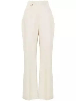 Jacquemus расклешенные брюки Le Pantalon Sauge, нейтральный цвет