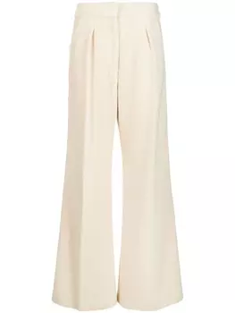 Jacquemus расклешенные брюки широкого кроя, нейтральный цвет