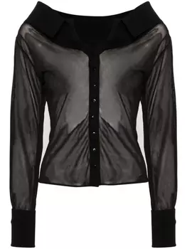 Jacquemus рубашка Brezza с открытыми плечами, черный