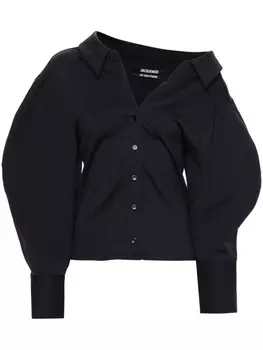 Jacquemus рубашка La Angulo на одно плечо, черный