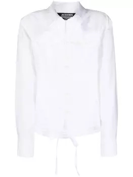 Jacquemus рубашка La chemise Nappe с вырезами, белый