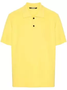 Jacquemus рубашка поло Le Polo Maille с логотипом, желтый