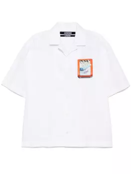 Jacquemus рубашка с графичным принтом, белый