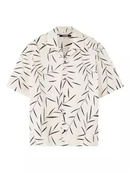Jacquemus рубашка с короткими рукавами и принтом, нейтральный