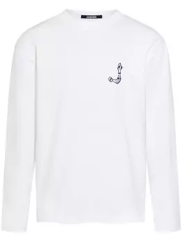 Jacquemus рубашка с логотипом, белый