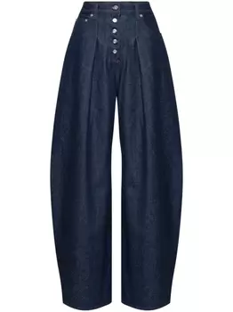 Jacquemus широкие джинсы Le De-Nimes Ovalo средней посадки, синий