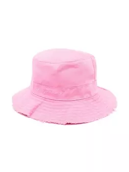 Jacquemus шляпа с вышитым логотипом, розовый