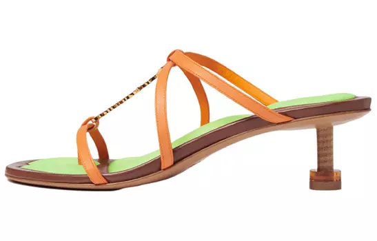 Боссоножки женские Jacquemus, оранжевый / зеленый