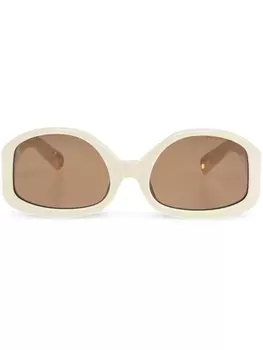 Jacquemus солнцезащитные очки Colapso, нейтральный цвет