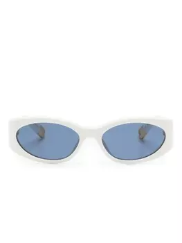 Jacquemus солнцезащитные очки Les Lunettes в овальной оправе, белый