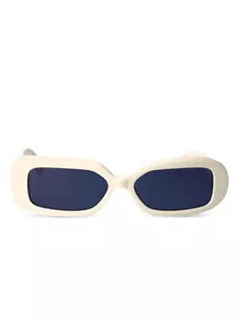 Jacquemus солнцезащитные очки с логотипом, белый