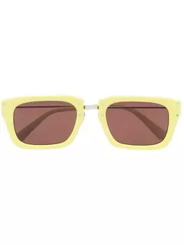 Jacquemus солнцезащитные очки Soli в D-образной оправе, желтый