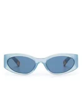 Jacquemus солнцезащитные очки в овальной оправе, синий