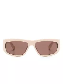 Jacquemus солнцезащитные очки в прямоугольной оправе, розовый