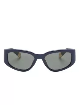 Jacquemus солнцезащитные очки в прямоугольной оправе, синий