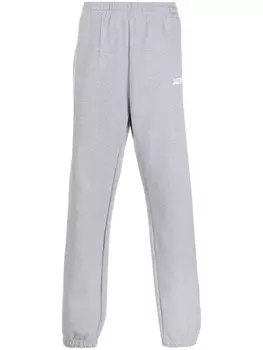 Jacquemus спортивные брюки из органического хлопка с логотипом, серый