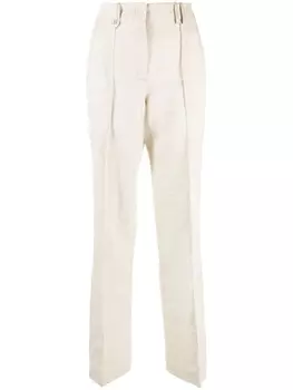 Jacquemus строгие брюки с завышенной талией, нейтральный цвет