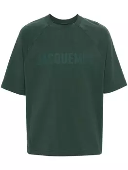 Jacquemus топ Le T-shirt Typo, зеленый