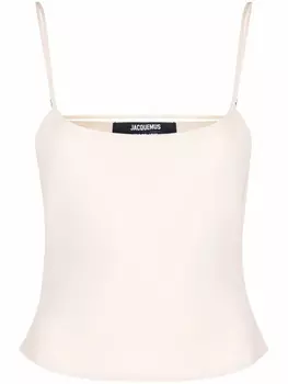 Jacquemus топ на тонких бретелях, нейтральный цвет