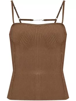 Jacquemus топ Sierra, коричневый